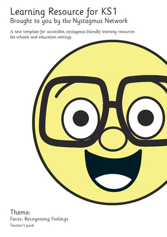 The front cover of the KS1 learning pack featuring a yellow surprised face.