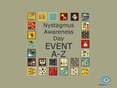 The front cover of the Nystagmus Awareness Day Event A-Z guide.