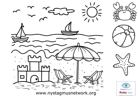 Nystagmus Awareness Day 2024 colouring competition