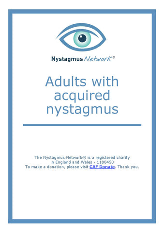 Adults with acquired nystagmus booklet
