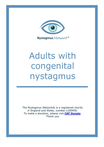 Adults with congenital nystagmus booklet