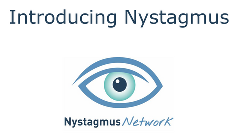 The first slide of the Nystagmus Network PowerPoint presentation entitled Introducing Nystagmus.