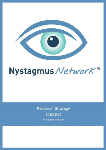 The front cover of the Nystagmus Network Research Strategy 2022-2025.