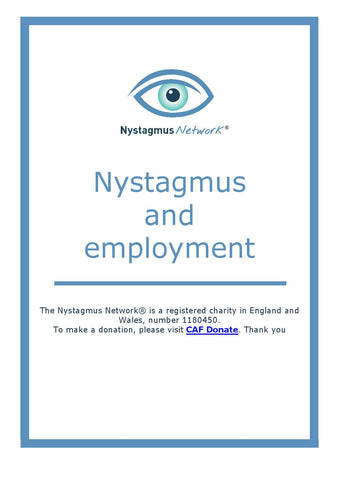 Nystagmus and employment