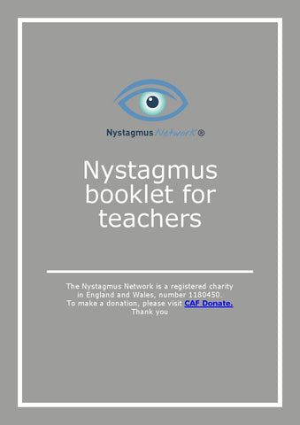 Nystagmus Network teachers booklet