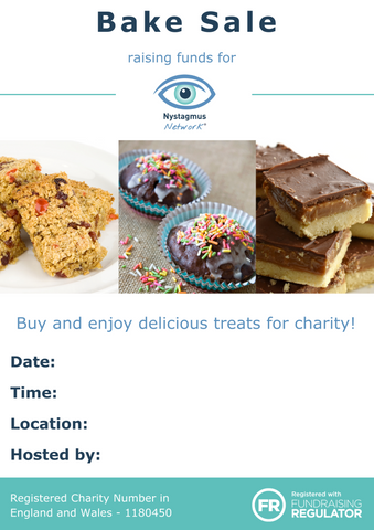 Nystagmus Network bake sale poster